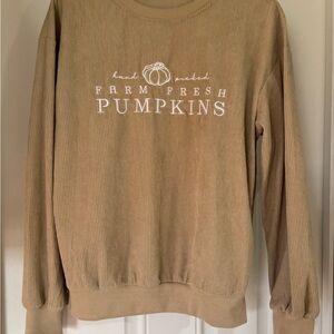 Farm Fresh Pumpkins Tan Sweater